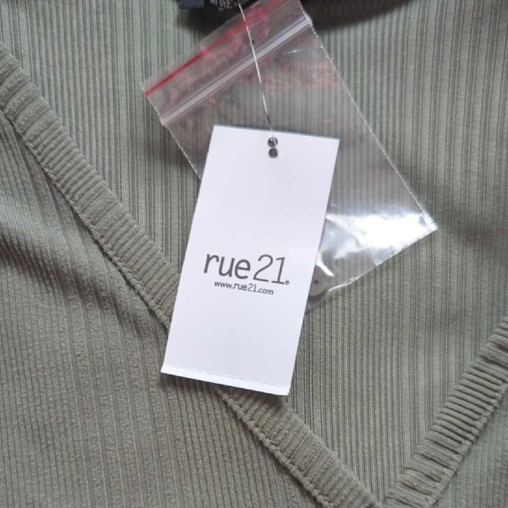 Rue21 Sage Green Ribbed Cardigan - Picture 3 of 4